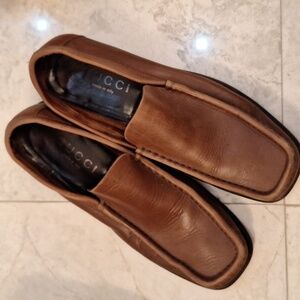 Brown Gucci men's shoes